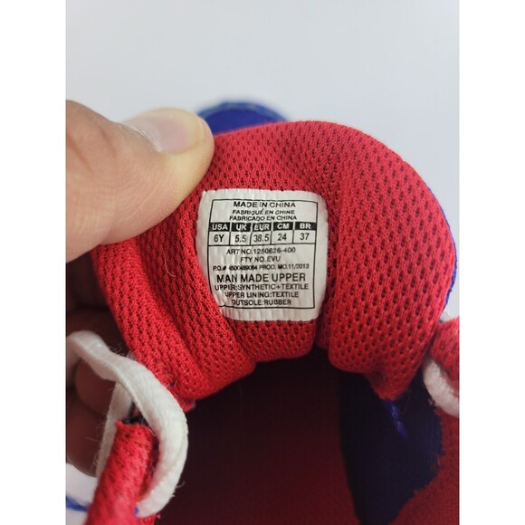 Under Armor Micro G Pulse Women's 6y Blue Red Athletic Running Shoes - Picture 10 of 10